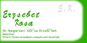 erzsebet kosa business card